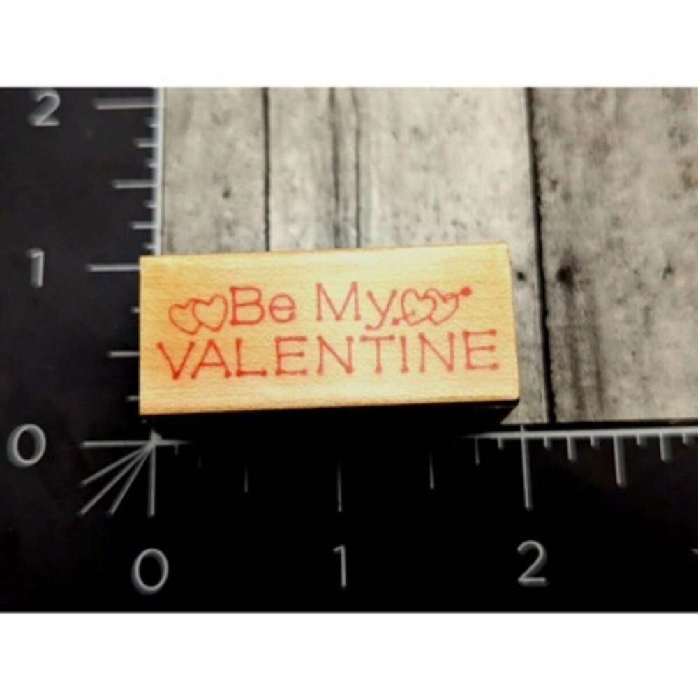 Embossing Arts Be My Valentine 498A 1989 Rubber Stamp Wood #H115